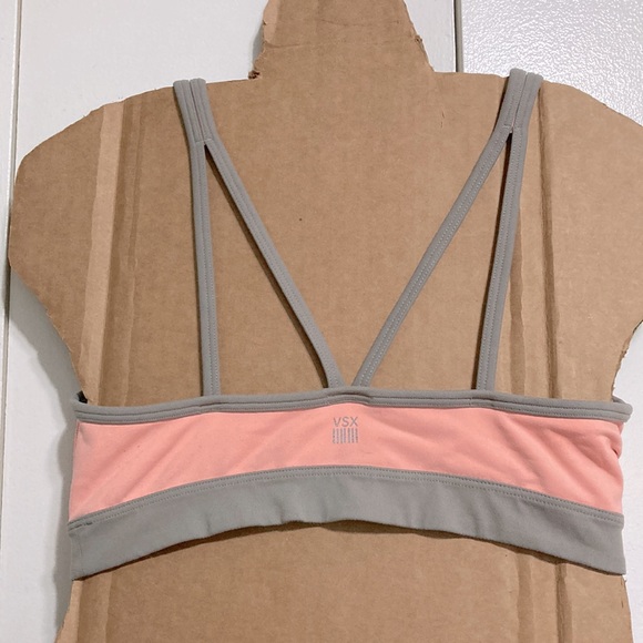 VSX VICTORIAS SECRET Sports Bra Peach Creamsicle Orange Gray S/P - Picture 6 of 16